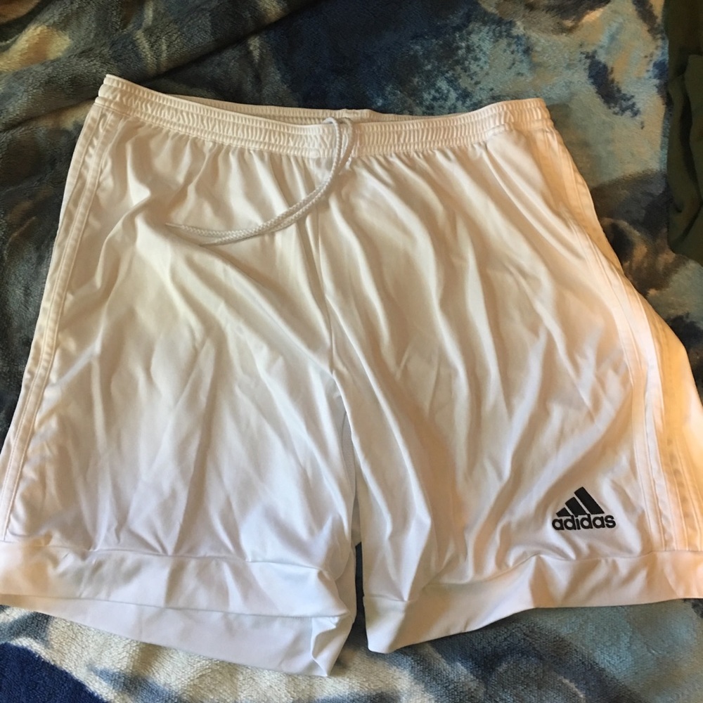 white soccer shorts